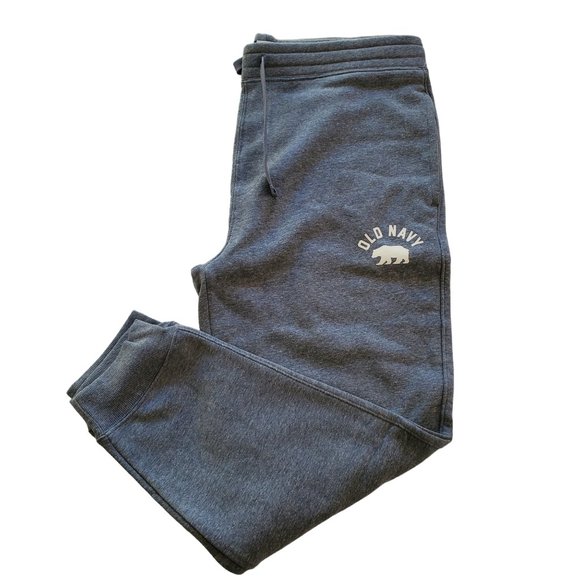 NEW Old Navy Men's Cuffed Gray Sweats with Logo. Size XL, NWT - Picture 4 of 4